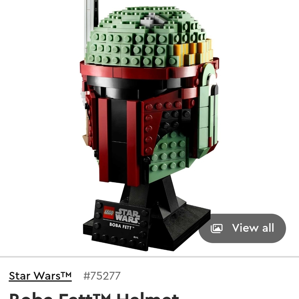 LEGO Star Wars Bounty Hunter Helmet in Green and Red